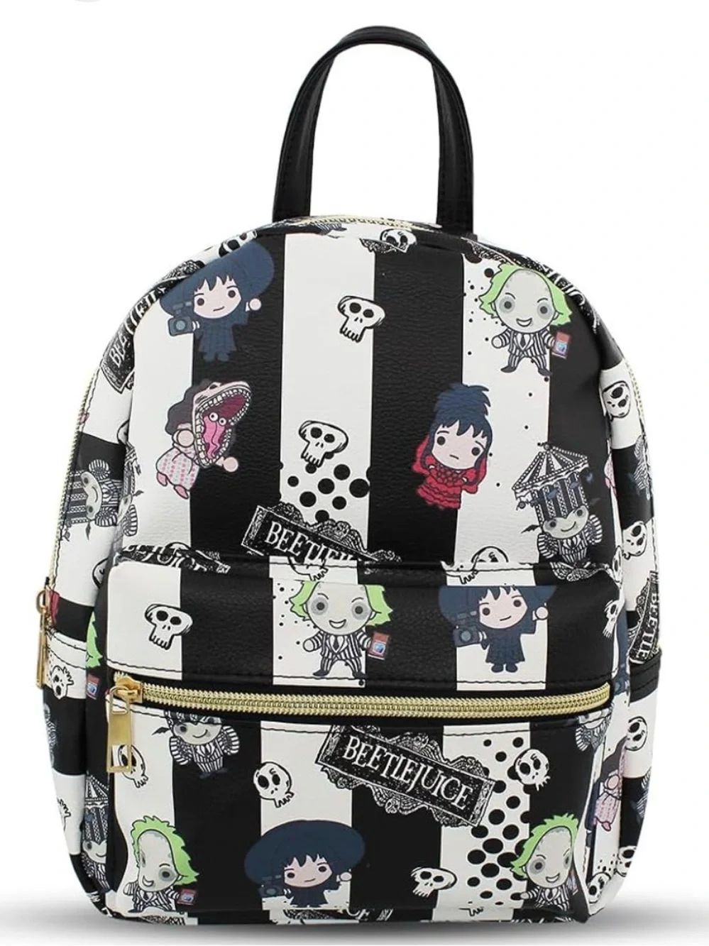 Beetlejuice Mini PU Leather Backpack Purse